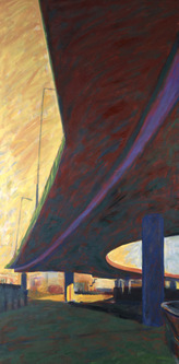 painting; oil on canvas - Westway Triptych