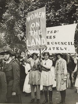 photograph - Land-girls at the Women's Right to Serve March