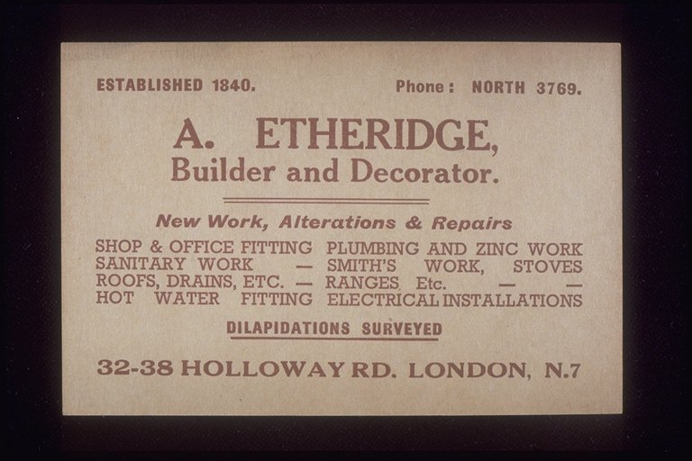 business card builder London 